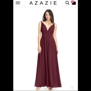Azazie Cabernet Maren Bridesmaid Dress